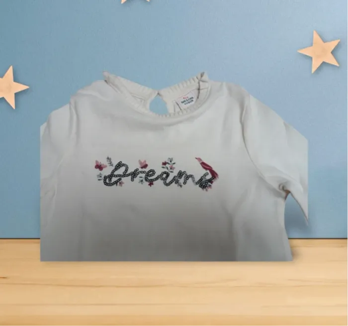 Lot de 2 tee-shirts manches longues fille 4 ans - photo numéro 5