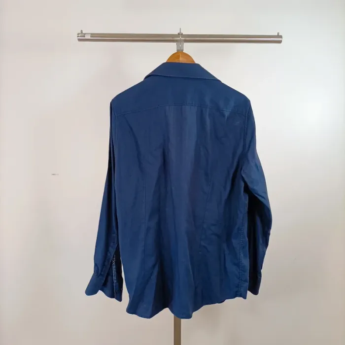 Chemise homme bleu foncé Pierre Cardin, col à motif, taille 41 1311 - photo numéro 9