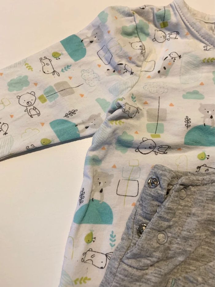 Lot de deux ensemble salopette - taille 3 mois - photo numéro 10