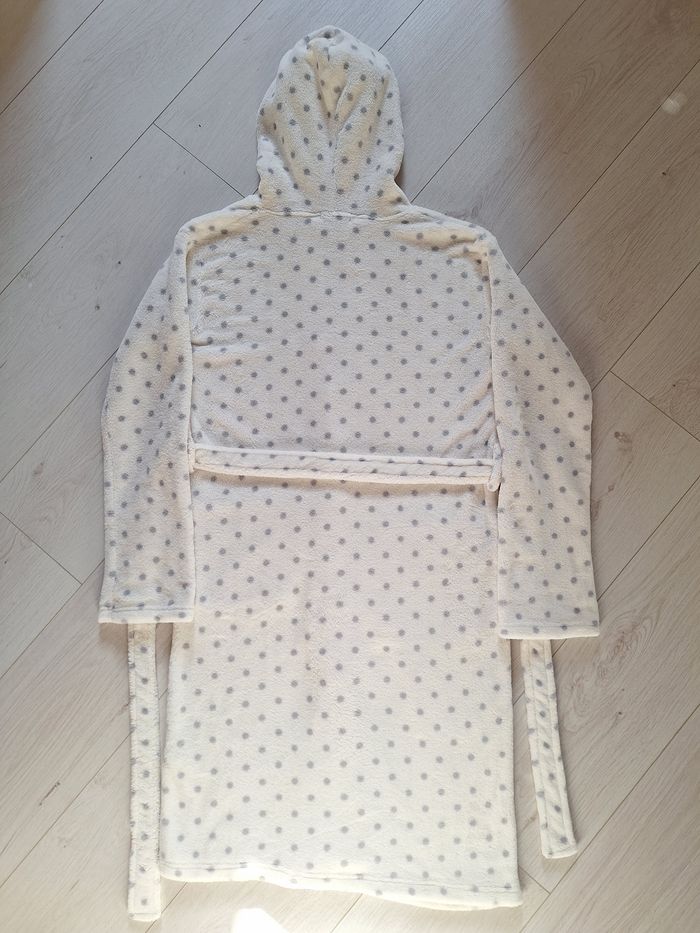 Peignoir blanc à pois gris La Halle - photo numéro 4