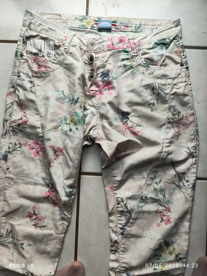 Pantalon leger façon jean  de la marque please taille medium T 40 motif - photo numéro 2