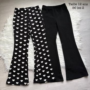 Lot de 2 pantalons fille taille 12 ans