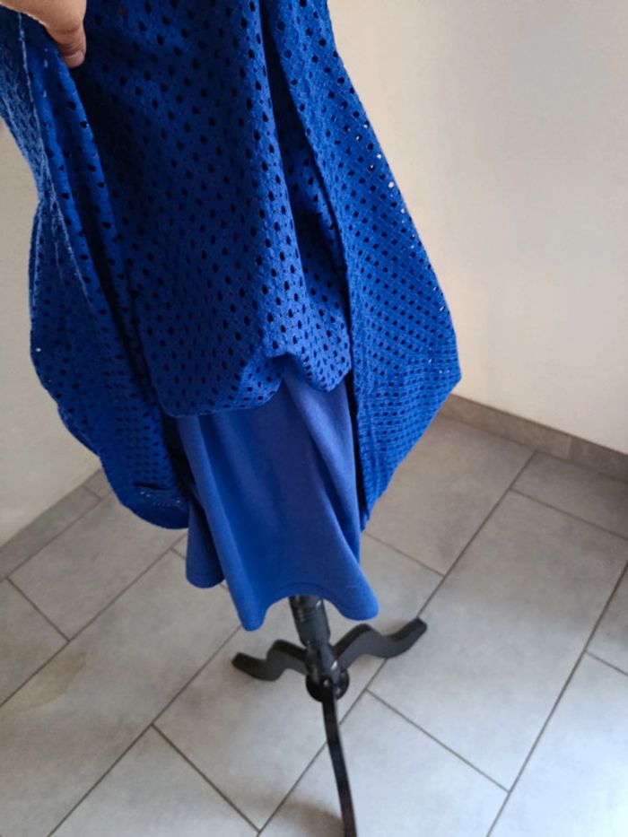 Robe bleue ajouré U Collection Taille 38 - photo numéro 3