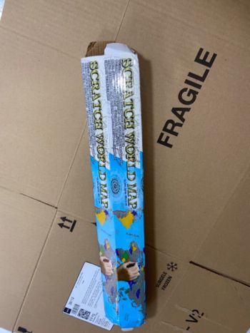 Map monde a gratter bon état