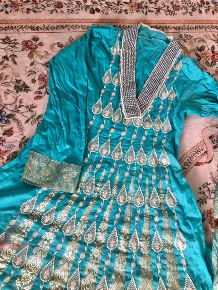 Robe longue indienne pakistanaise classe chic mariage événement - photo numéro 2