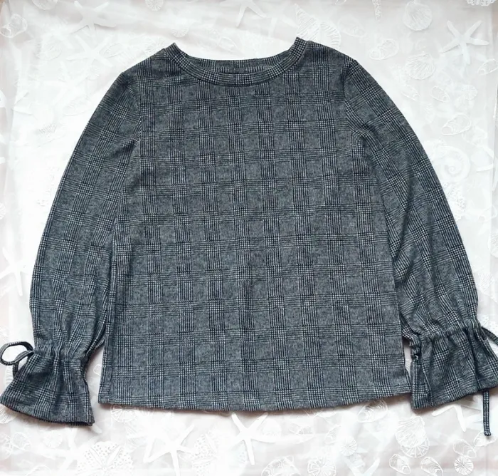 Pull décontracté Gris à motifs Prince de Galles doux C&A - photo numéro 3