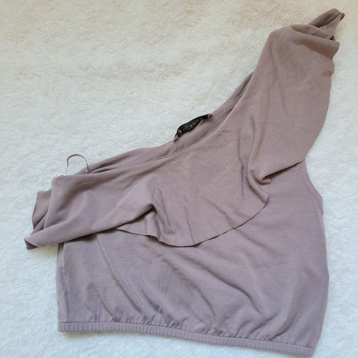 Top volanté Taupe 36 - photo numéro 7