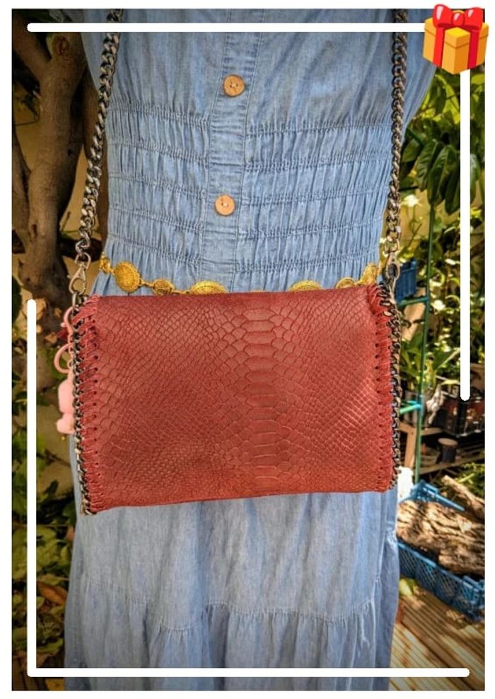 👜 Sac bordeaux en cuir véritable – Made in Italy 🇮🇹 - photo numéro 7