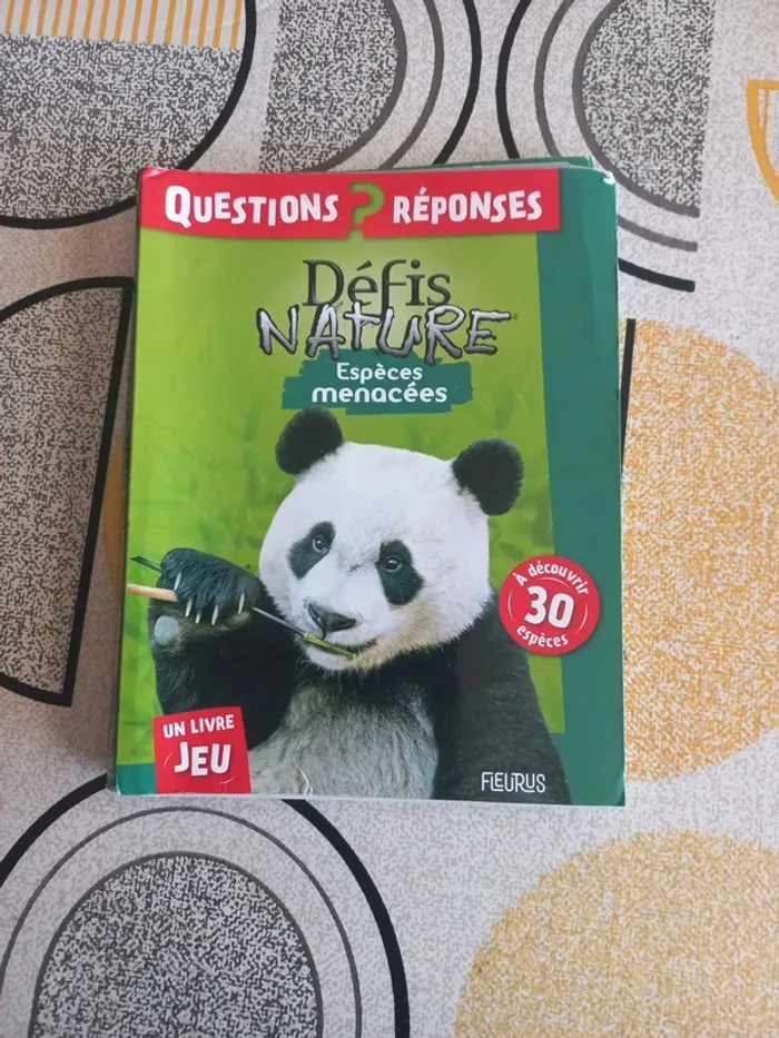 Livre fleurus Défis nature Espèces menacées