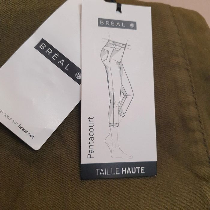 Magnifique pantacourt femme Couleur vert armée taille 48 Breal - photo numéro 7