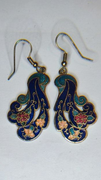 Boucles d'oreilles cloisonnées