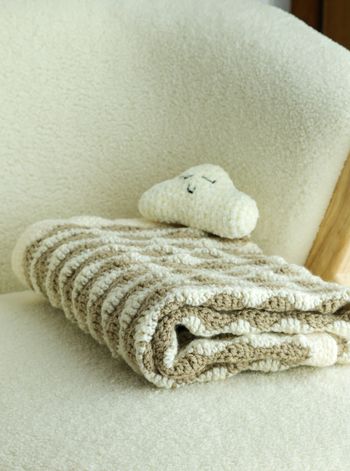 Couverture bébé fait main au crochet 