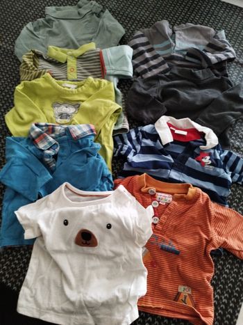 Lot 8 t-shirt longues manches et 1 courtes manches taille 3 mois Lot 1