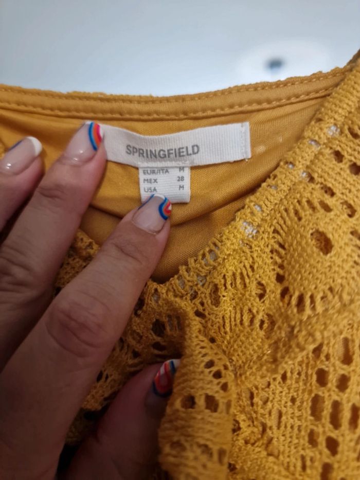 Robe courte jaune moutarde Taille 38 - photo numéro 2