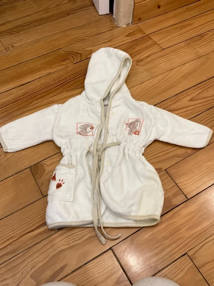 Peignoir bébé éponge 1 an