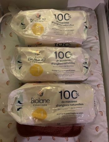 3 paquets couches Biolane Taille 1 (2-5kg)