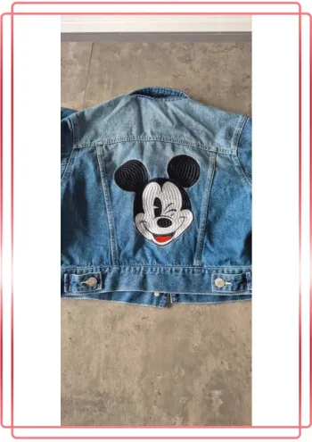 Veste en jeans Mickey fille