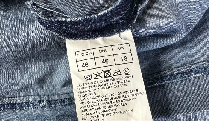 Chemise en jean denim bleu marine Damart T46 3XL - photo numéro 7