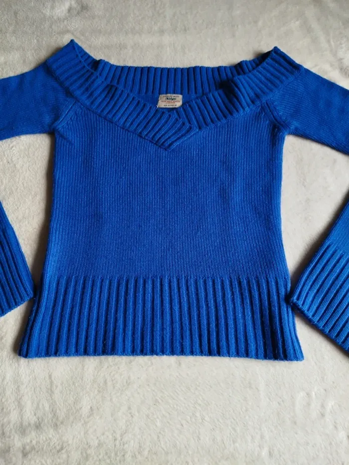 Pull femme col bateau Pull&Bear taille S - photo numéro 2