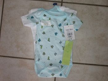 lot body manche courte 3 mois neuf