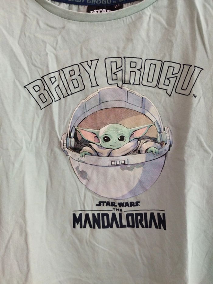 Tee-shirt court fille grogu star wars taille 10 ans b7 - photo numéro 2