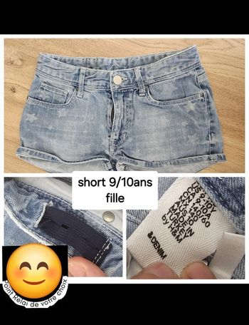 Short en jean fille 9/10 ans