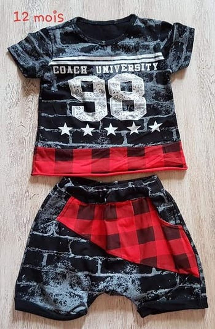 Ensemble t shirt et short garçon 12 mois