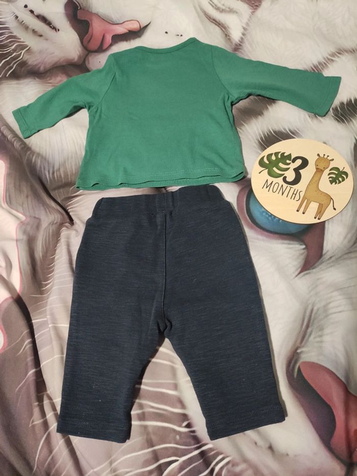 Ensemble t-shirt Charmeur et pantalon 3 mois - photo numéro 4