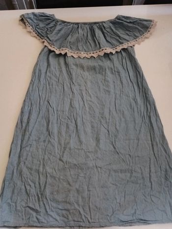 Robe sans manche femme col en dentelle épaules dénudées New Look taille 36 rétro vintage ancien