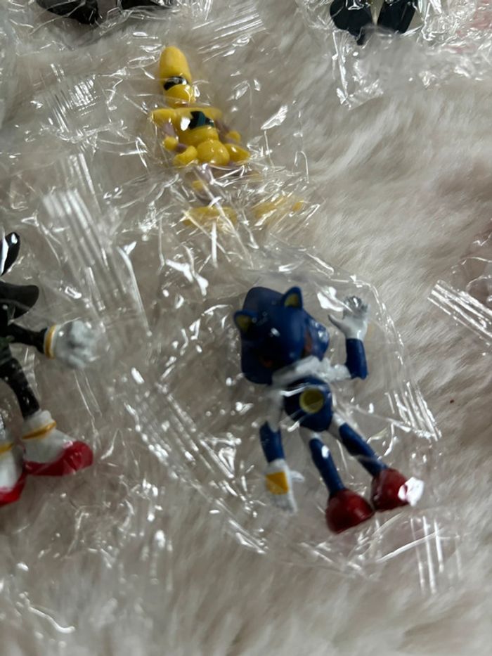 Lot figurine sonic et ses amis hérisson bleu anneau jouet enfant - photo numéro 2