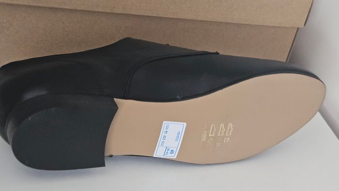 Chaussures derbies à lacets cuir noir- taille 40 - photo numéro 7
