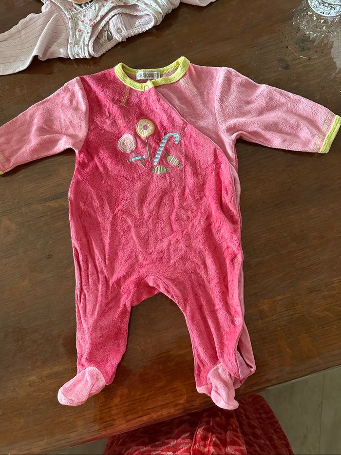 Lot 6 pyjamas velours 3 mois - photo numéro 5