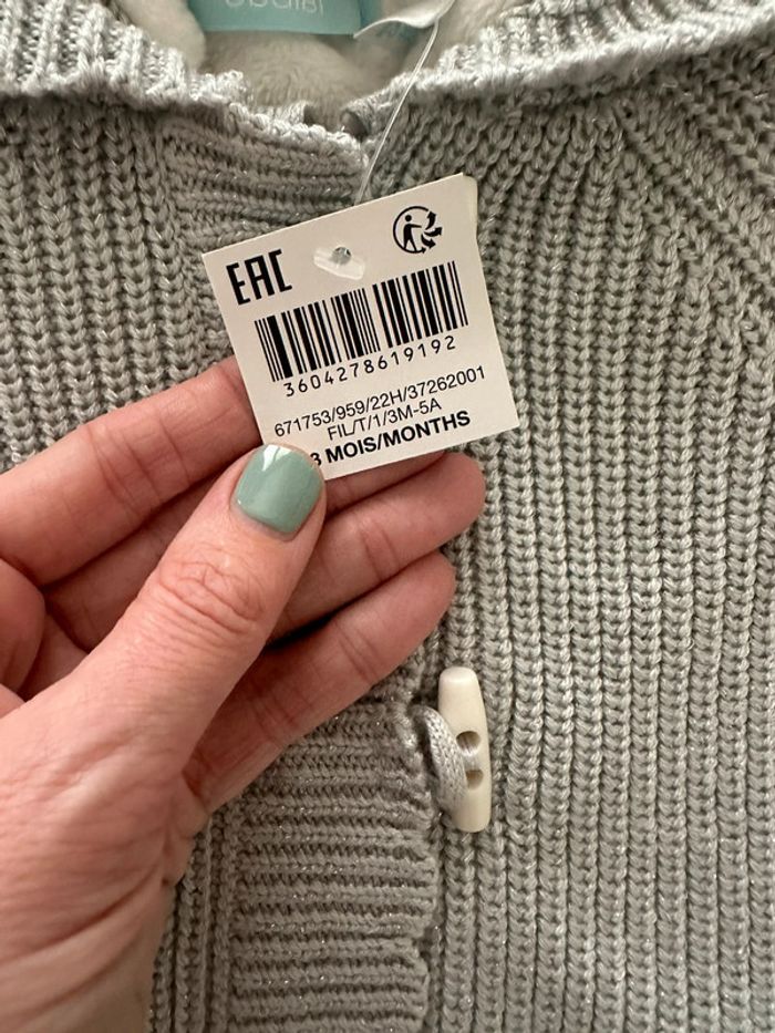 Veste / manteau fille obaibi 3 mois en 59 cm - photo numéro 3