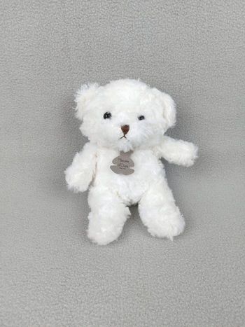 Peluche doudou ours câlin blanc HISTOIRE D'OURS 21 cm ourson sos doudou