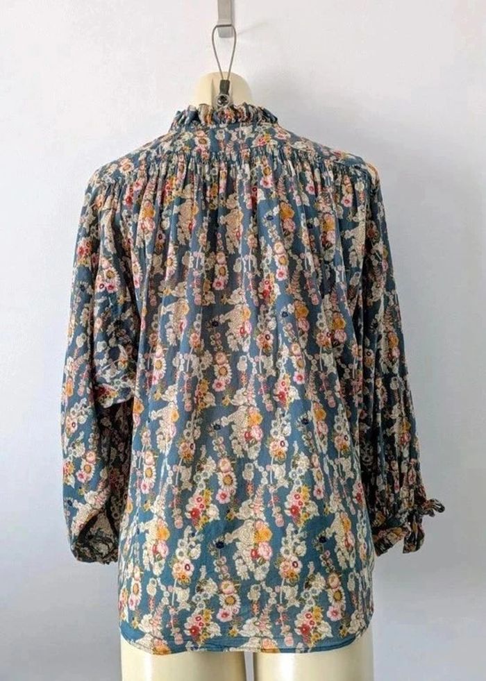 Chemisier blouse fleurie 100% coton - Not Shy - taille M - photo numéro 2
