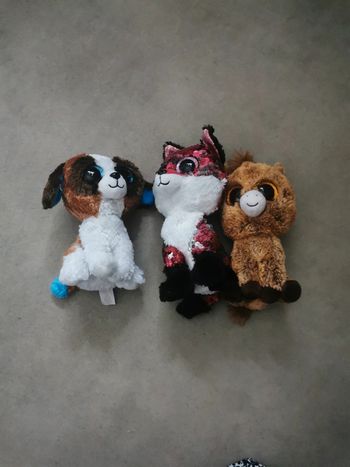 3 peluches ty