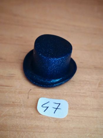 Playmobil cirque 1 chapeau haut de forme bleu pailleté