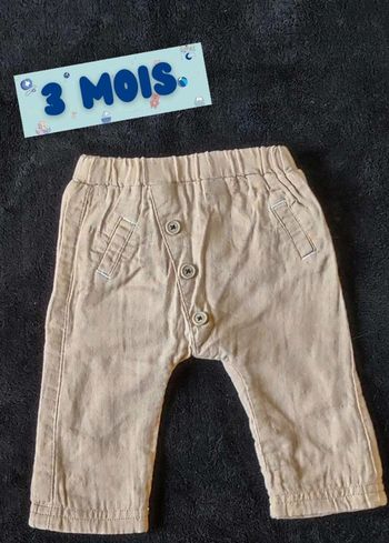 Pantalon 3  mois doublé  automne