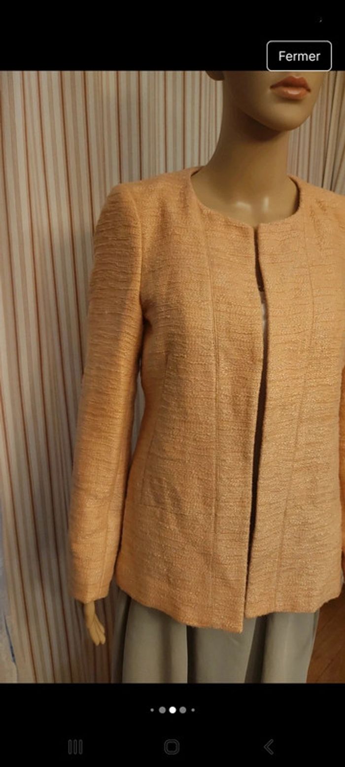 Blazer ouvert Bel & Bo taille 38 couleur Abricot - photo numéro 9