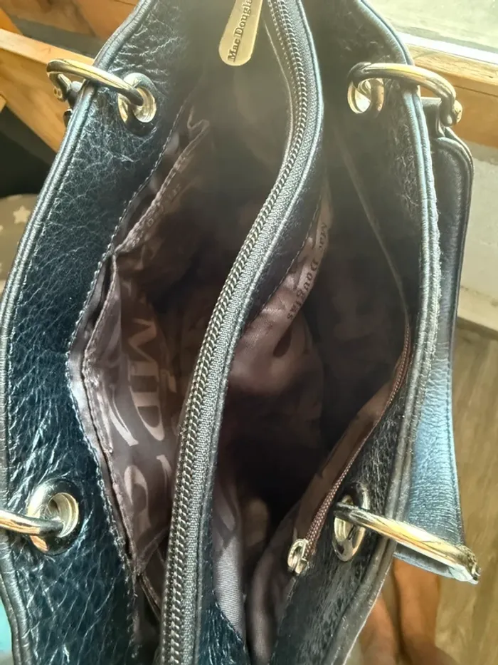 Sac à main Mac Douglas cuir noir - photo numéro 2