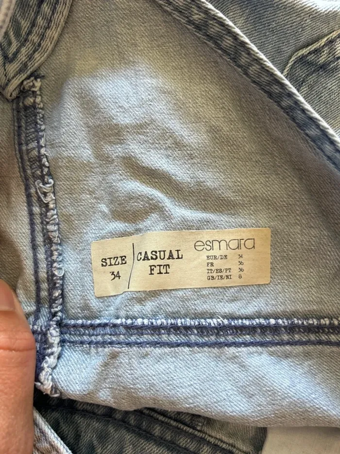 Salopette short en jean femme, taille 34 - photo numéro 3