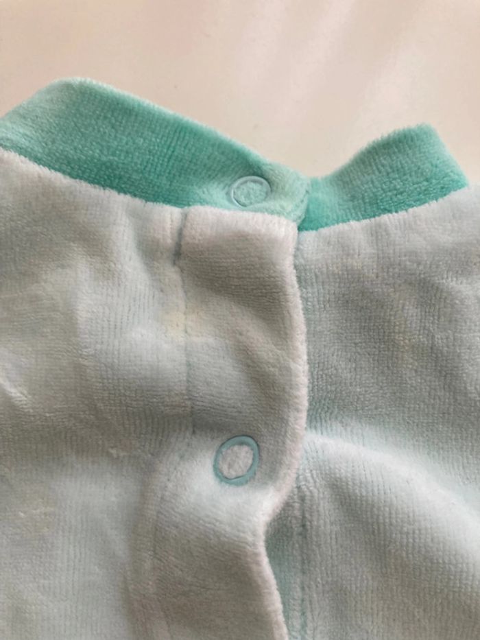 Pyjama bébé velours Kitchoun - motif crocodile - 1 mois - photo numéro 6