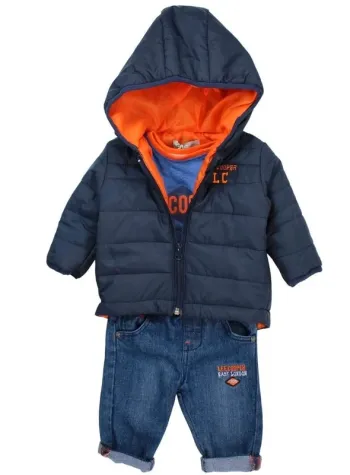 Ensemble 3 pièces Lee Cooper blouson capuche jeans t-shirt neuf 12 mois