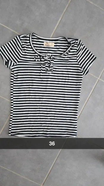 Tee shirt rayé Hollister