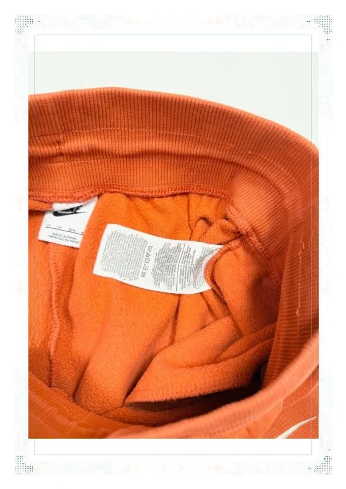 Nike pantalon taille haute coupe large orange femme taille XS coton - photo numéro 6