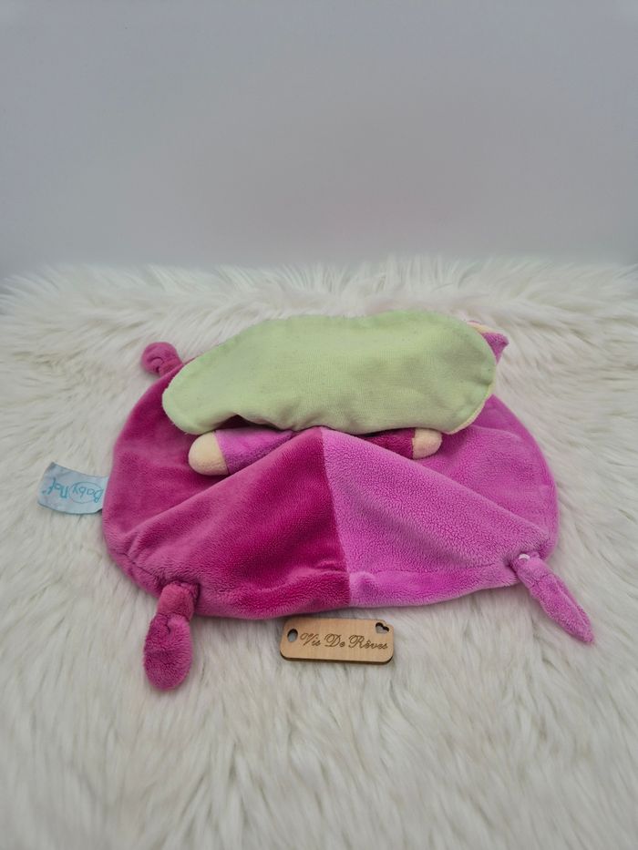 Doudou plat Lapin violet rose verr BN731 Baby Nat - photo numéro 3