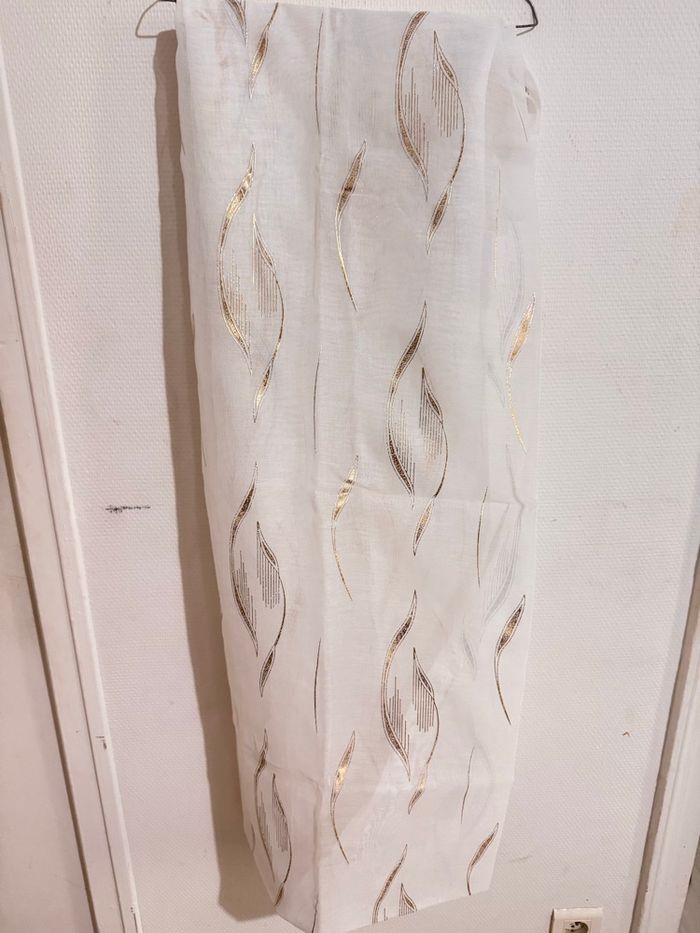 Rideau voilage magnifique or - photo numéro 4