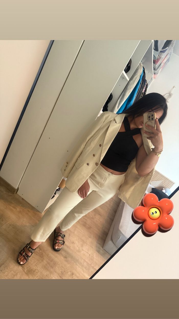 Ensemble blazer crème