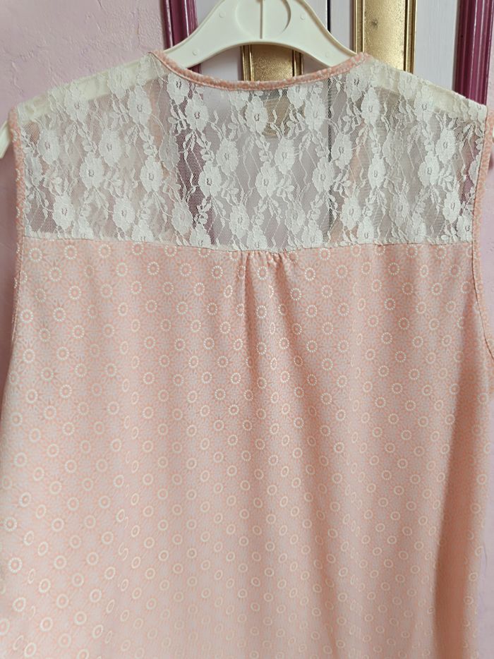 Blouse saumon écru "cache-cache"  T.44 - photo numéro 7