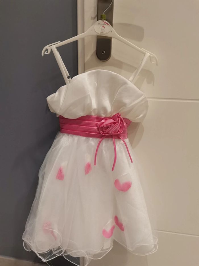 Robe de cérémonie Blanche et Fuchsia 2 Ans - photo numéro 2